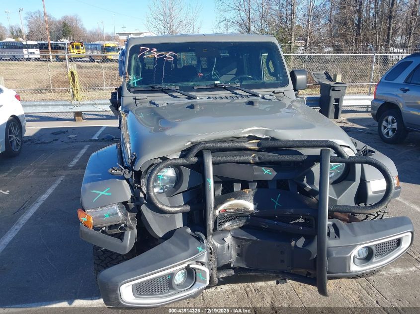 2021 Jeep Gladiator Overland 4X4 VIN: 1C6HJTFG8ML527950 Lot: 43914326