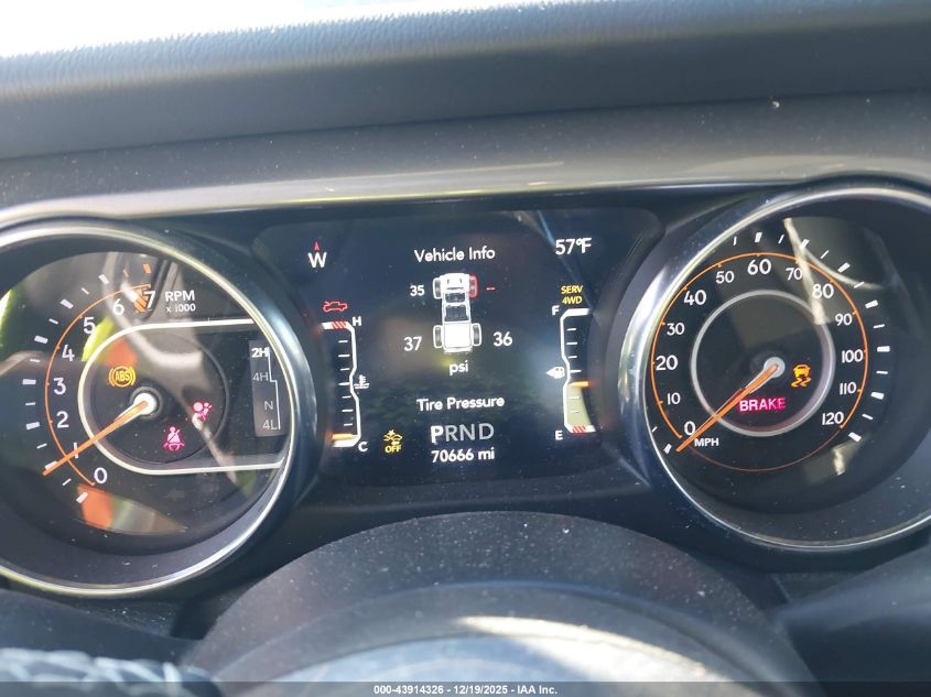 2021 Jeep Gladiator Overland 4X4 VIN: 1C6HJTFG8ML527950 Lot: 43914326