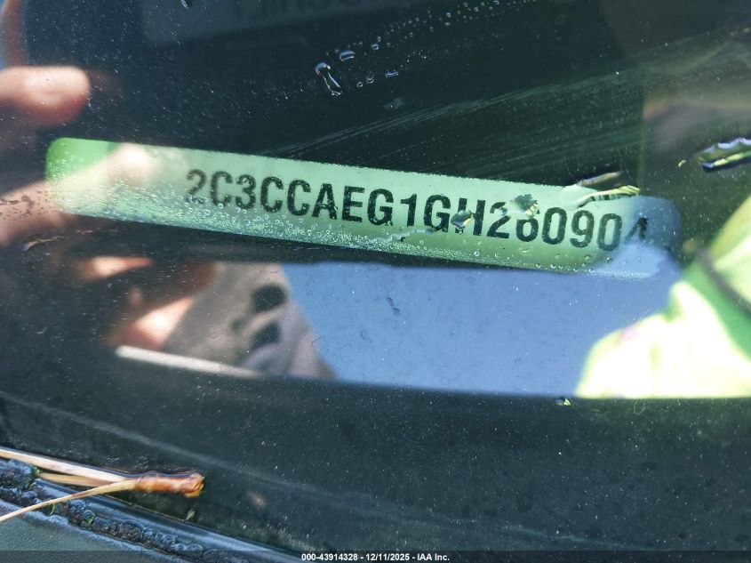 2016 Chrysler 300C VIN: 2C3CCAEG1GH260904 Lot: 43914328