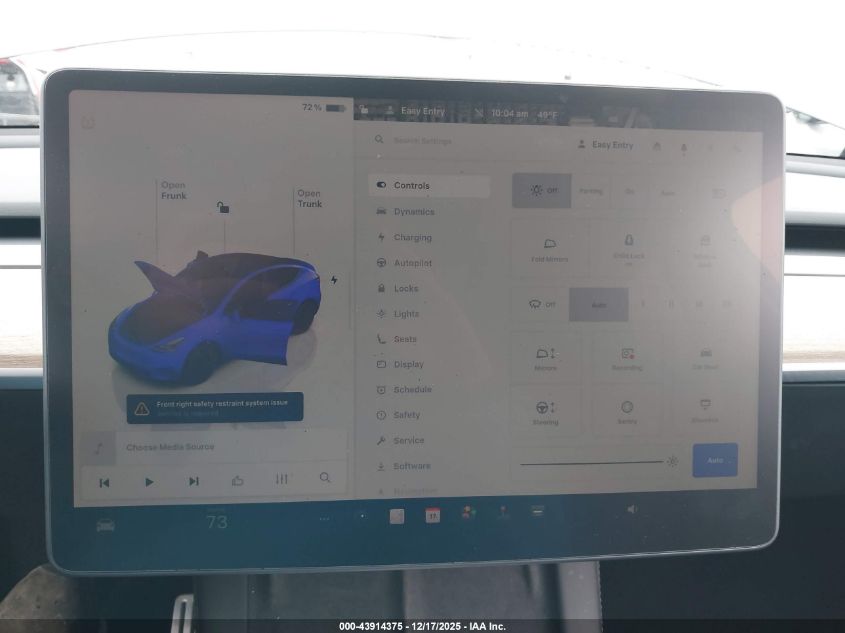 2023 Tesla Model Y Performance Dual Motor All-Wheel Drive VIN: 7SAYGDEF6PF766073 Lot: 43914375