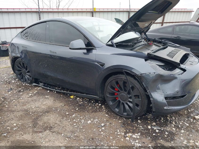 2023 Tesla Model Y Performance Dual Motor All-Wheel Drive VIN: 7SAYGDEF6PF766073 Lot: 43914375