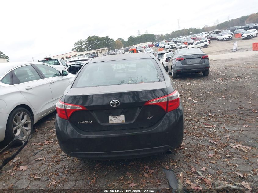 2016 Toyota Corolla Le VIN: 2T1BURHE8GC607040 Lot: 43914465