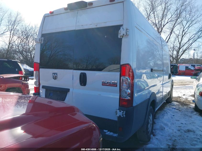 2017 Ram Promaster 3500 Cargo Van High Roof 159 Wb Ext VIN: 3C6URVJG8HE523647 Lot: 43914586