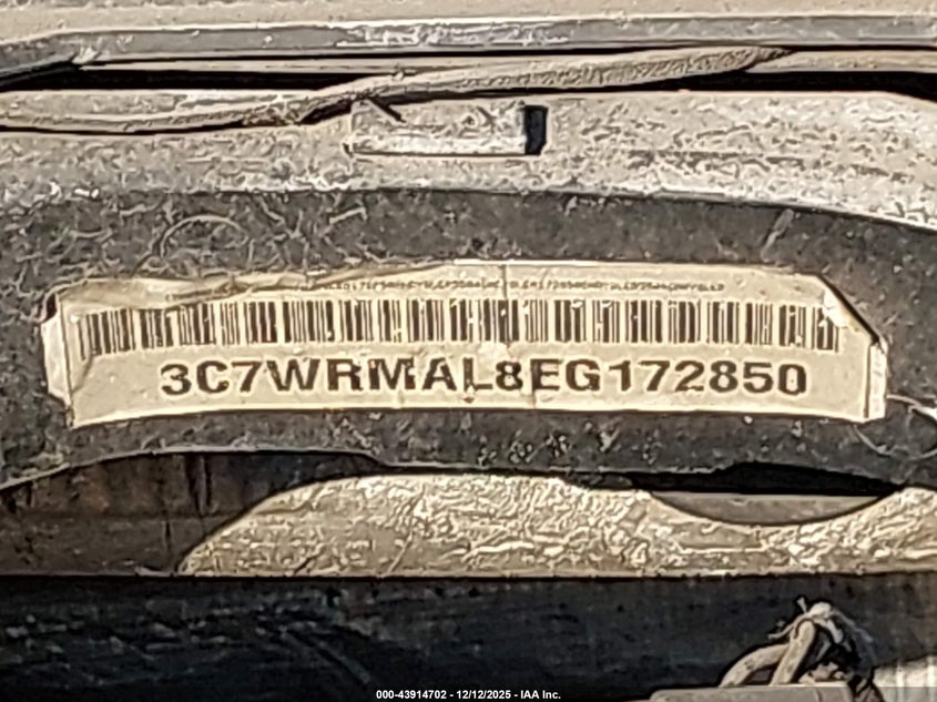 2014 Ram 5500 Chassis Tradesman/Slt VIN: 3C7WRMAL8EG172850 Lot: 43914702