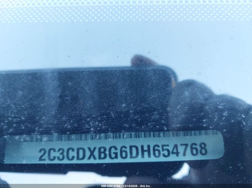 2013 Dodge Charger Se VIN: 2C3CDXBG6DH654768 Lot: 43914706