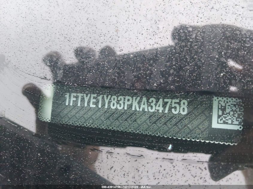 2023 Ford Transit-150 VIN: 1FTYE1Y83PKA34758 Lot: 43914756