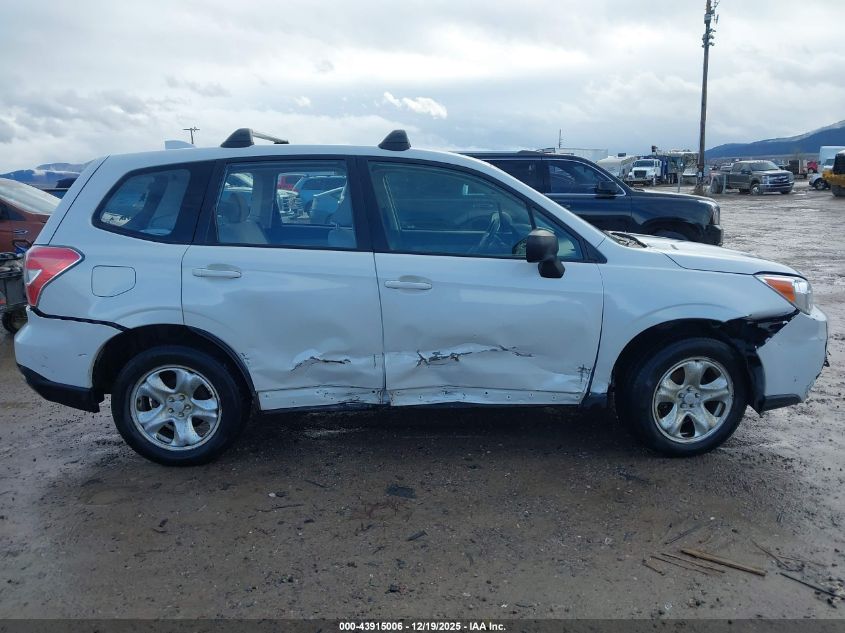 2016 Subaru Forester 2.5I VIN: JF2SJAAC7GG428221 Lot: 43915006