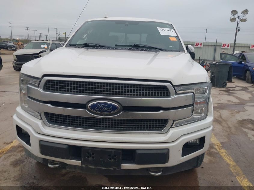 2019 Ford F-150 Platinum VIN: 1FTEW1E48KFB16911 Lot: 43915054