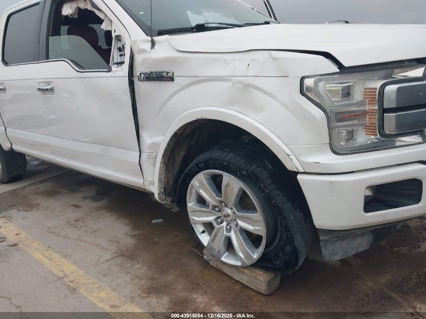 2019 Ford F-150 Platinum VIN: 1FTEW1E48KFB16911 Lot: 43915054
