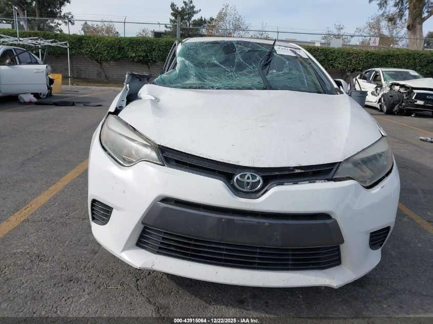 2016 Toyota Corolla Le VIN: 5YFBURHE2GP524476 Lot: 43915064