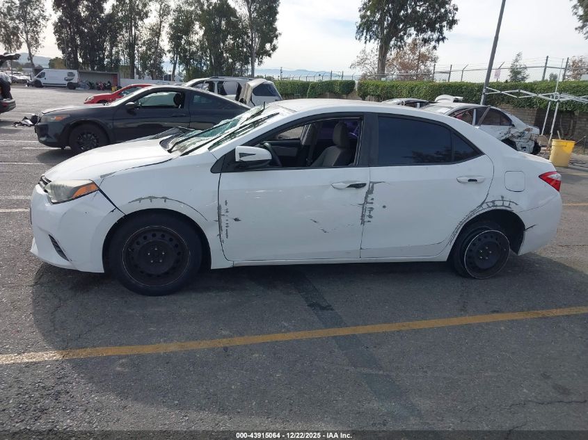 2016 Toyota Corolla Le VIN: 5YFBURHE2GP524476 Lot: 43915064