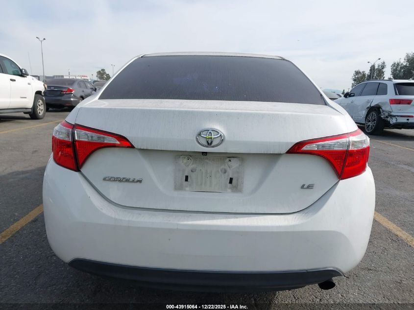 2016 Toyota Corolla Le VIN: 5YFBURHE2GP524476 Lot: 43915064