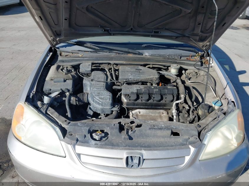 2002 Honda Civic Lx VIN: 2HGES16522H598939 Lot: 43915067