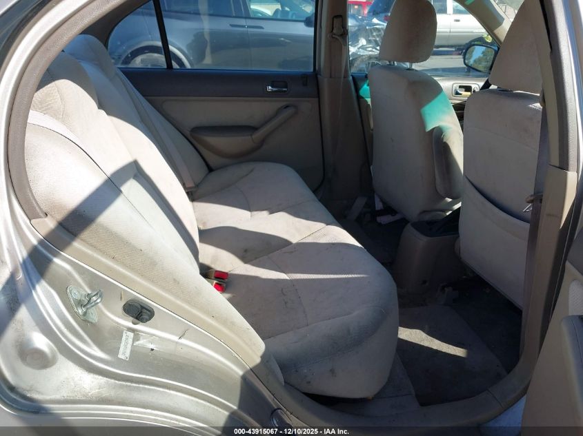 2002 Honda Civic Lx VIN: 2HGES16522H598939 Lot: 43915067