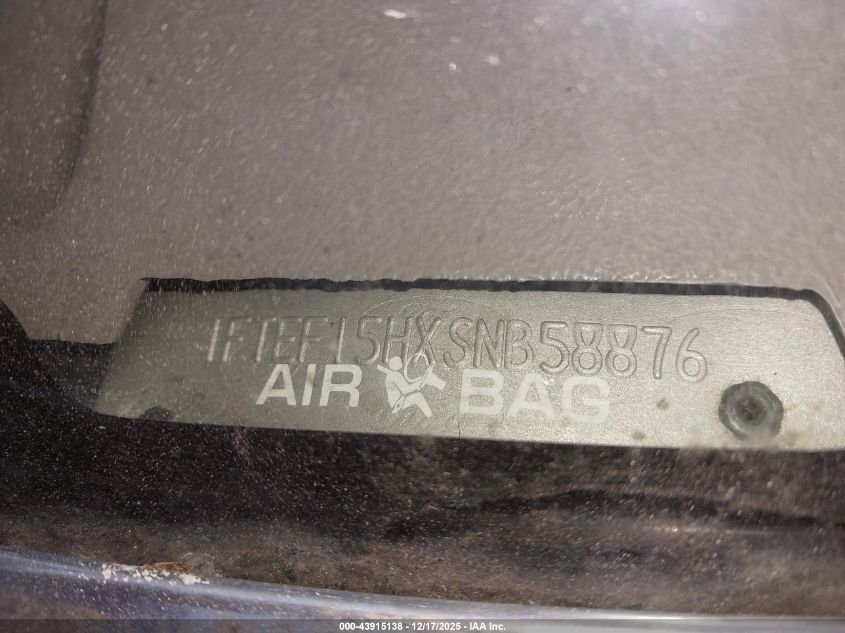 1995 Ford F150 VIN: 1FTEF15HXSNB58876 Lot: 43915138