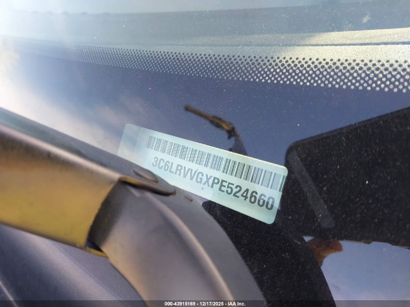 2023 Ram Promaster 2500 Low Roof 136 Wb VIN: 3C6LRVVGXPE524660 Lot: 43915169