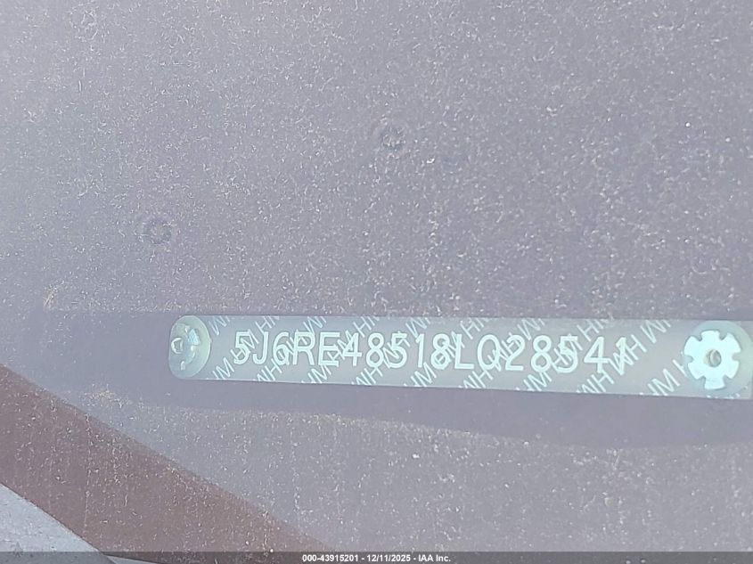 2008 Honda Cr-V Ex VIN: 5J6RE48518L028541 Lot: 43915201