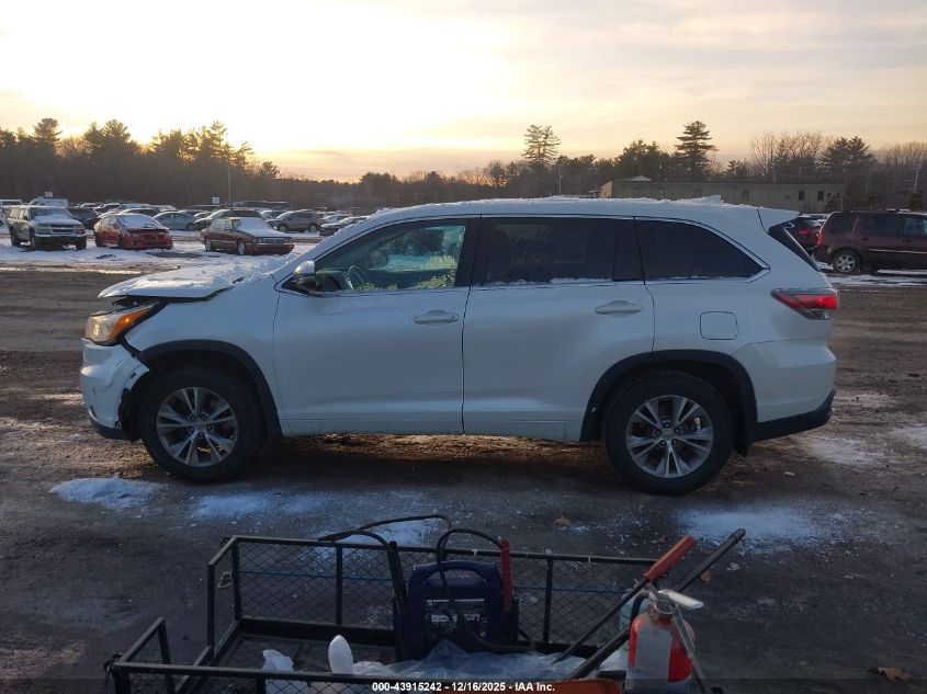 2015 Toyota Highlander Le Plus V6 VIN: 5TDBKRFH1FS189364 Lot: 43915242