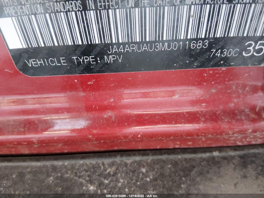 2021 Mitsubishi Outlander Sport 2.0 Be Awc/2.0 Es Awc/2.0 Le Awc/2.0 Se Awc VIN: JA4ARUAU3MU011683 Lot: 43915308