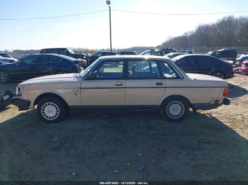 1987 Volvo 244 Dl/Gl VIN: YV1AX8840H1232586 Lot: 43915402