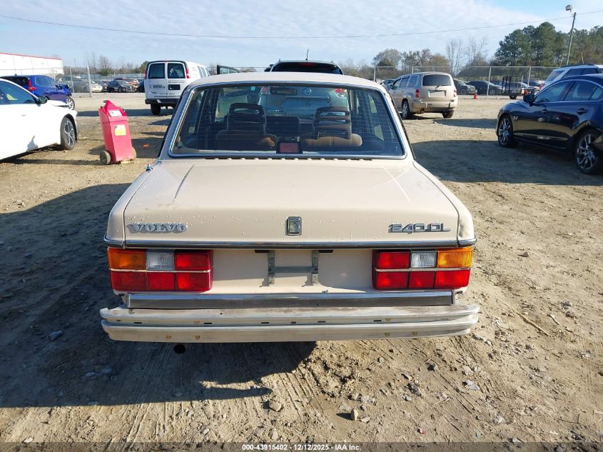 1987 Volvo 244 Dl/Gl VIN: YV1AX8840H1232586 Lot: 43915402