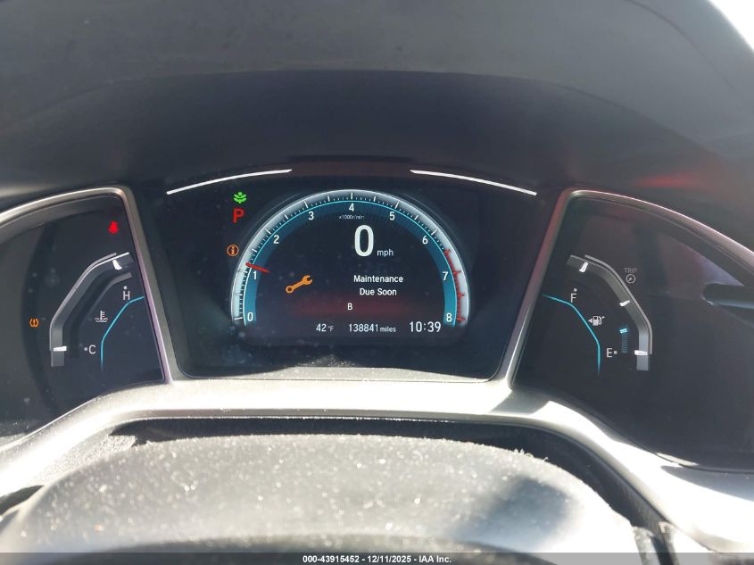 2017 Honda Civic Touring VIN: 19XFC1F9XHE211464 Lot: 43915452