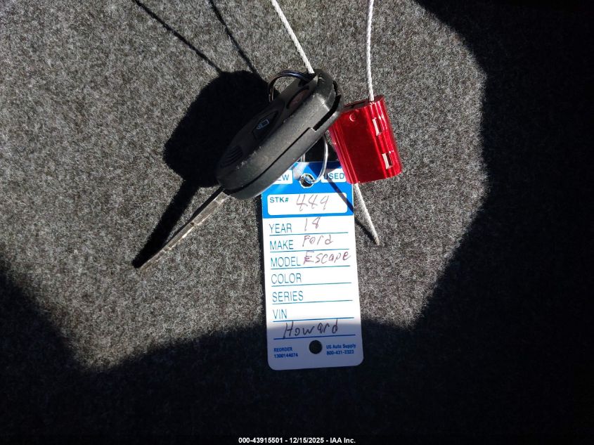 2018 Ford Escape S VIN: 1FMCU0F78JUB95695 Lot: 43915501