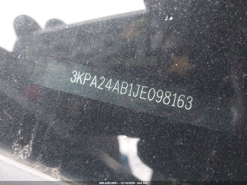 2018 Kia Rio S VIN: 3KPA24AB1JE098163 Lot: 43915551