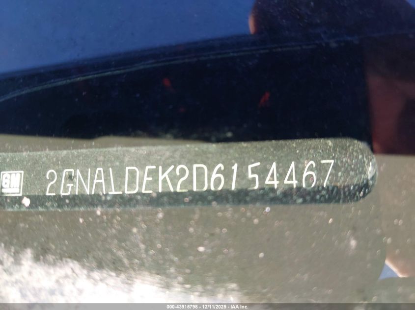 2013 Chevrolet Equinox 1Lt VIN: 2GNALDEK2D6154467 Lot: 43915798