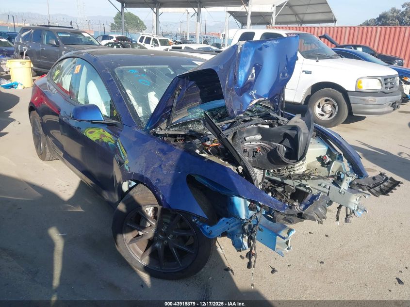 2023 Tesla Model 3 Rear-Wheel Drive VIN: 5YJ3E1EA2PF675303 Lot: 43915879