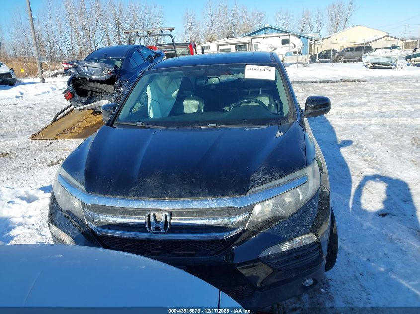 2017 Honda Pilot Ex-L VIN: 5FNYF6H55HB045324 Lot: 43915878