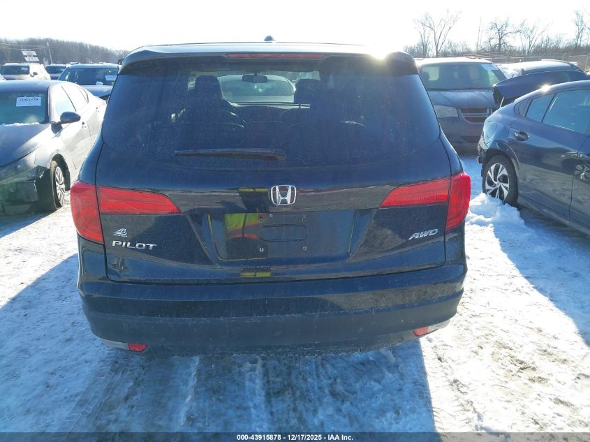 2017 Honda Pilot Ex-L VIN: 5FNYF6H55HB045324 Lot: 43915878