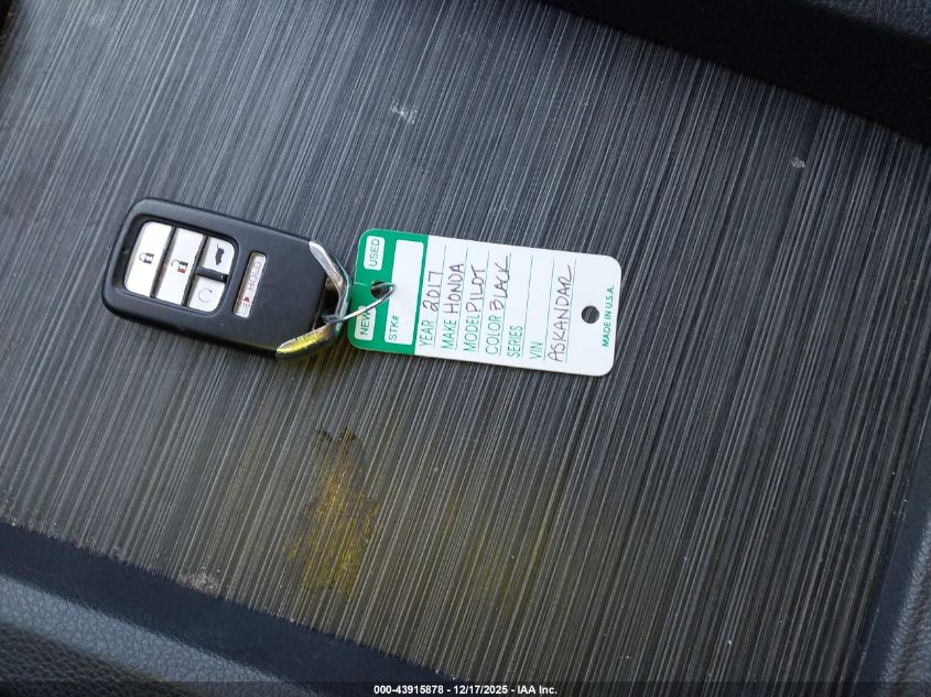 2017 Honda Pilot Ex-L VIN: 5FNYF6H55HB045324 Lot: 43915878