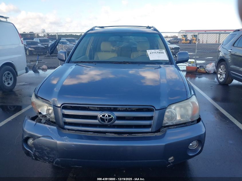 2007 Toyota Highlander V6 VIN: JTEGP21A370148145 Lot: 43915880