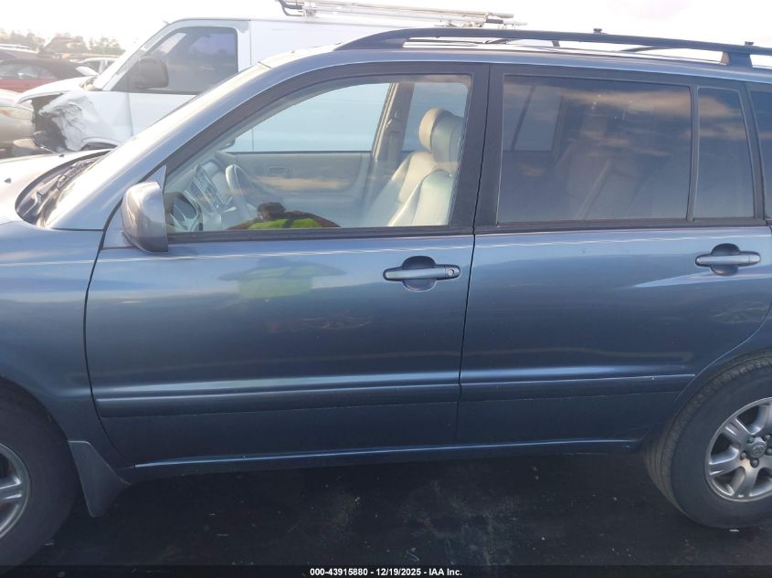 2007 Toyota Highlander V6 VIN: JTEGP21A370148145 Lot: 43915880