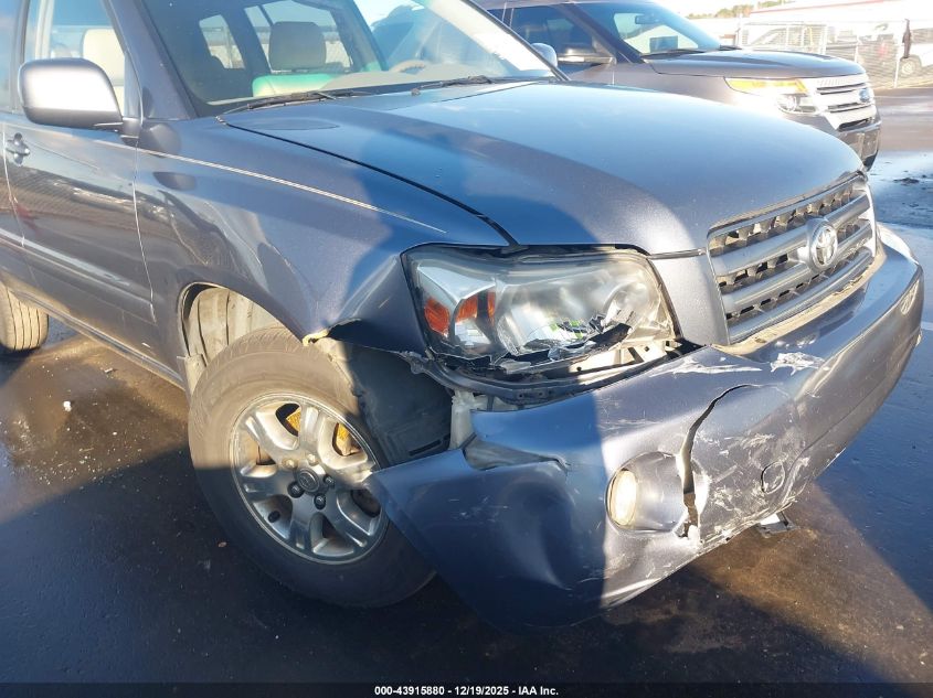 2007 Toyota Highlander V6 VIN: JTEGP21A370148145 Lot: 43915880