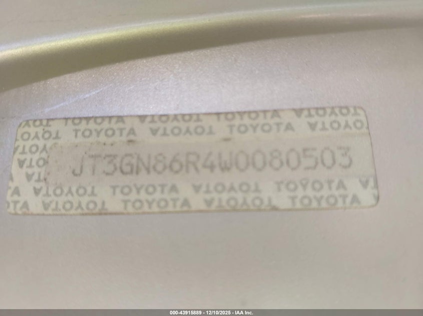 JT3GN86R4W0080503 1998 TOYOTA 4RUNNER photo no. 9