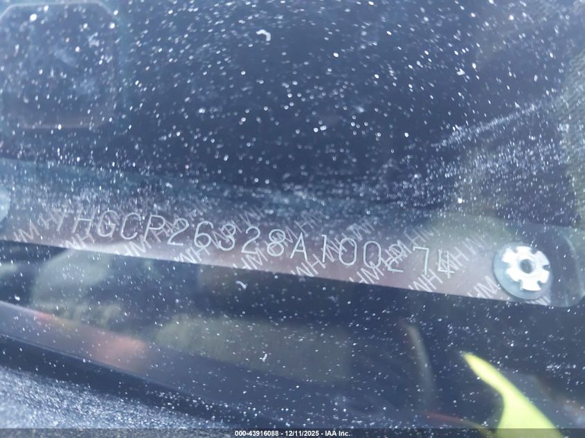 2008 Honda Accord 2.4 Lx VIN: 1HGCP26328A100274 Lot: 43916088