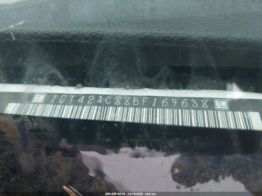 2011 GMC Sierra 3500Hd Slt VIN: 1GT424C88BF169638 Lot: 43916218