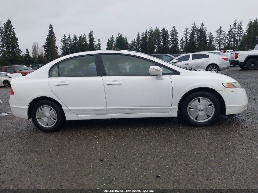 2008 Honda Civic Hybrid VIN: JHMFA36288S020464 Lot: 43916273