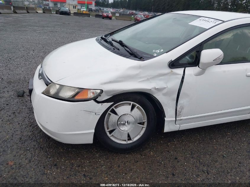 2008 Honda Civic Hybrid VIN: JHMFA36288S020464 Lot: 43916273