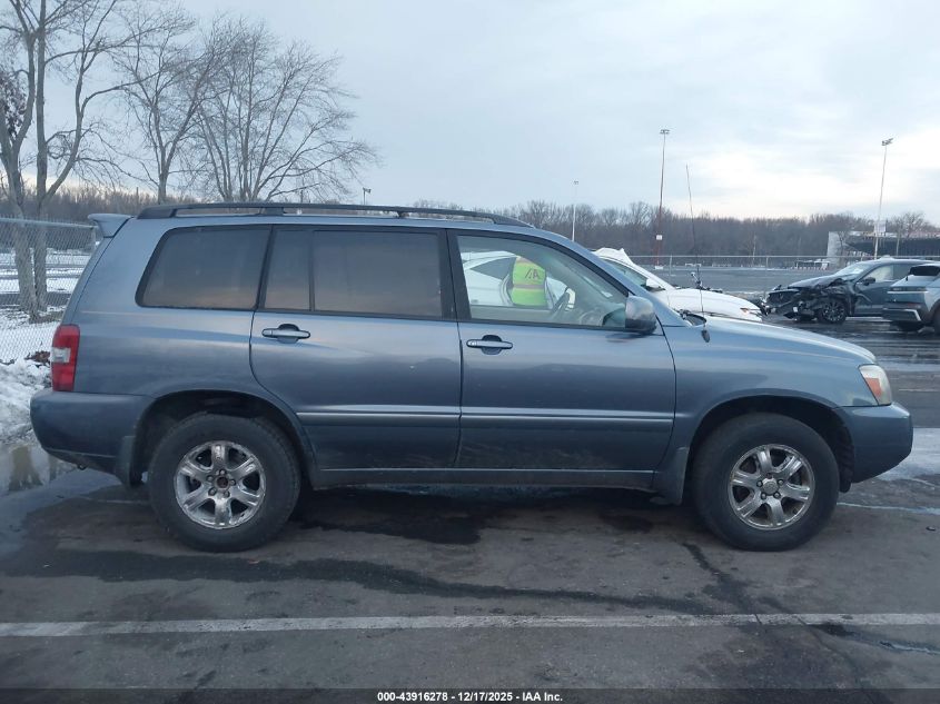 2007 Toyota Highlander V6 VIN: JTEEP21A870197896 Lot: 43916278