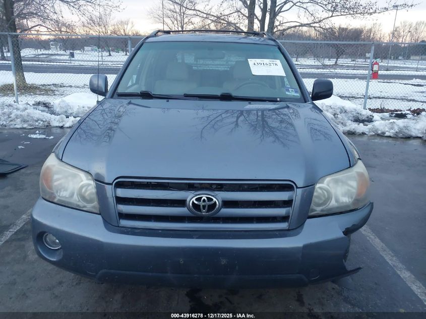 2007 Toyota Highlander V6 VIN: JTEEP21A870197896 Lot: 43916278