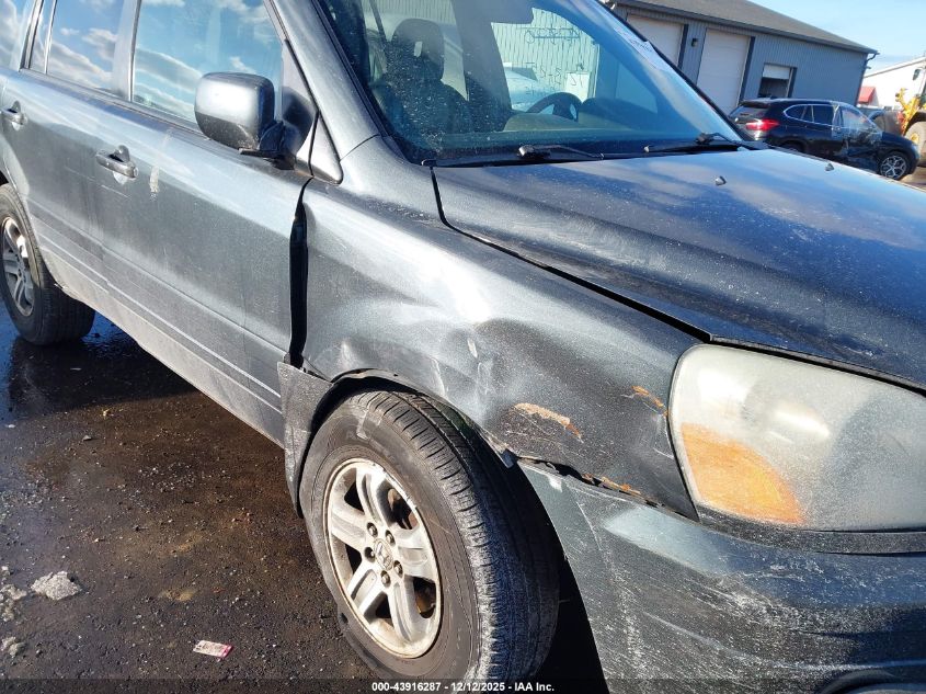 2005 Honda Pilot Ex-L VIN: 2HKYF18505H519518 Lot: 43916287