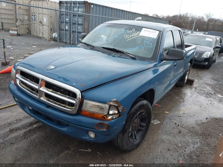 2001 Dodge Dakota Slt/Sport VIN: 1B7HL2AX91S312695 Lot: 43916321