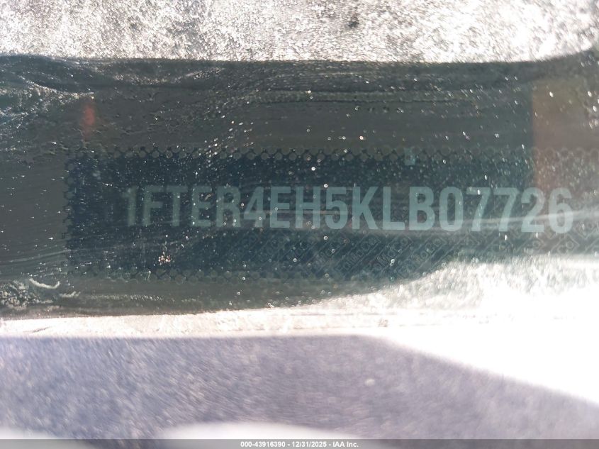 2019 Ford Ranger Xlt VIN: 1FTER4EH5KLB07726 Lot: 43916390