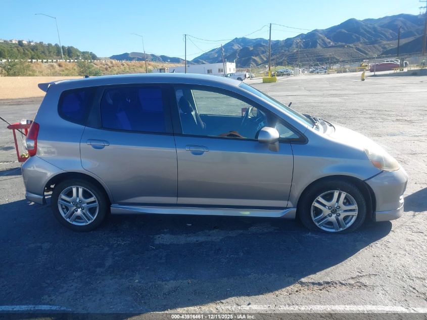2007 Honda Fit Sport VIN: JHMGD37657S005318 Lot: 43916461