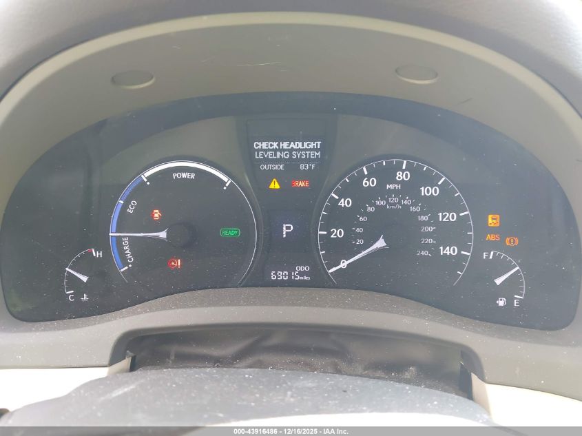 2013 Lexus Rx 450H VIN: JTJZB1BA4D2409137 Lot: 43916486