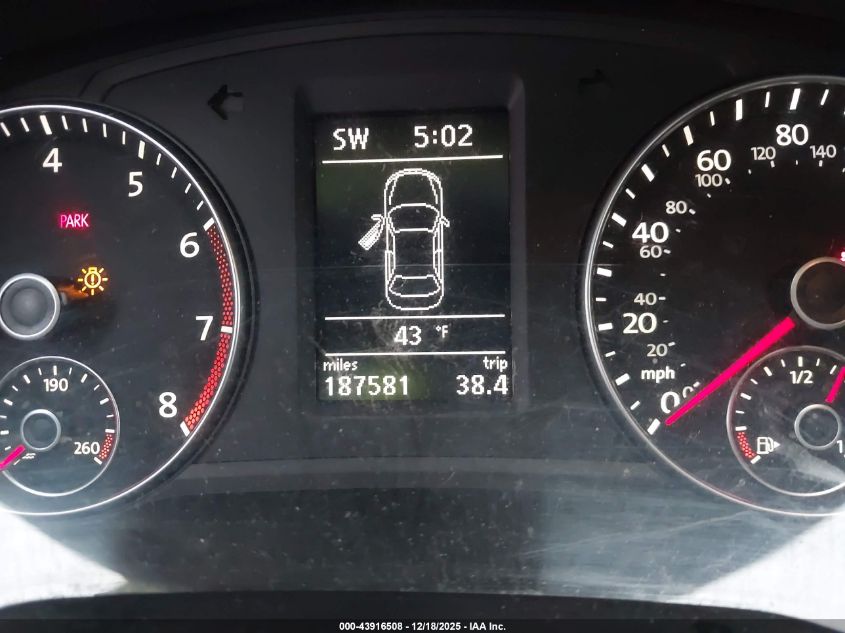 2012 Volkswagen Passat 2.5L Se VIN: 1VWBH7A30CC030456 Lot: 43916508