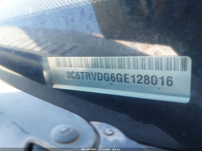 2016 Ram Promaster 2500 High Roof VIN: 3C6TRVDG6GE128016 Lot: 43916557